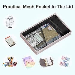 Huolewa File Organizer Box with Mesh