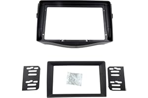 DKMUS 9 Inches + Double Din Radio Dash Trim Kit for Toyota RAV4 2001-2019 Stereo Installation Mount Bezel (2006-2012)