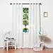 Best Home Fashion Crushed Voile Sheer Curtains - Antique Bronze Grommet Top - White - 52