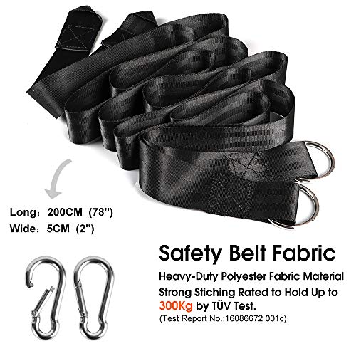 image for Anyoo Single Cotton Outdoor Hammock Multiples Load Capacity Up to 450 