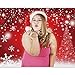Funnytree 7x5FT Durable Fabric Red Magic Christmas Photography Backdrop Winter Party Decoration Bokeh White Snowflake Background Photo Booth