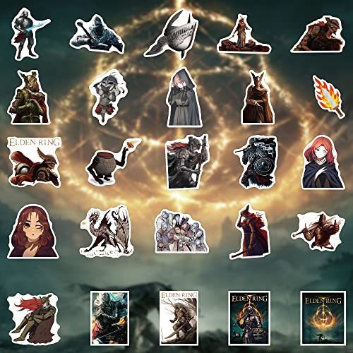 Elden Ring Stickers 50PCS Elden Ring Merchandise,Ring Dark Souls