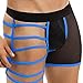 Men's Hot Sexy Underwear Hollowed Straps Comfy Boxer Briefs One Size, Blue
