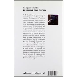 El lenguaje como cultura/ The language as culture (Alianza Ensayo) (Spanish Edition)