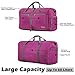 Gonex 60L Packable Travel Duffle Bag Foldable Duffel Bags for Luggage Gym Sports Camping Travelling Cycling Storage Shopping Water & Tear Resistant Rose Red