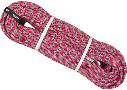 BlueWater Ropes 9.7mm Lightning Pro Double Dry Dynamic Single Rope (Pink/Green, 70M)