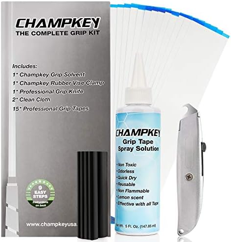Champkey Deluxe Grip Repair Kits for Regripping Golf Clubs -Choose Between 2″ x 10″ Professional Tape & 5.oz Solvent Champkey Deluxe Grip Repair Kits for Regripping Golf Clubs -Choose Between 2″ x 10″ Professional Tape & 5.oz Solvent