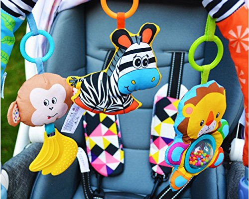 6 Stroller+Accessory+Animmal+Activity+Teethers