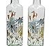 Topadorn Glass Oil Bottle Gourmet Oil Bottle with Lever Release Pourer Oil Bottle 17 OZ,Set of 2