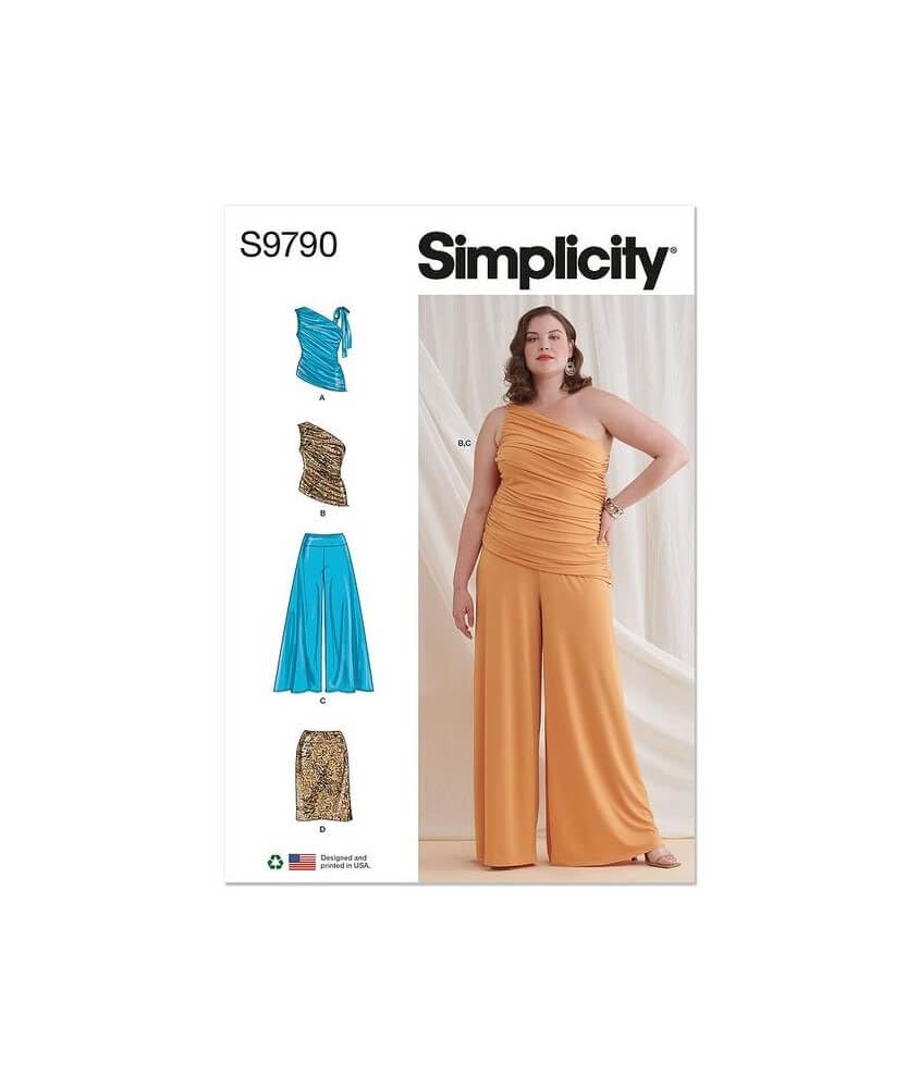 SIMPLICITY SS9790W2 Women's Knit Tops, Pants and Skirt W2 (20W-22W-24W-26W-28W)