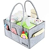 Baby Diaper Caddy Organizer By Brolex: Large Capacity Nursery Organizer For Boys Girls– Unisex Portable Travel Organizing Basket With Lightweight, Sturdy & Versatile Design,Grey