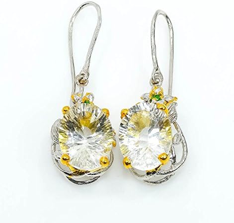 Natural White Quartz 25ct Earrings
