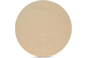 Wood Circles 24 inch, 1/4 Inch Thick, Birch Plywood Discs, Pack of 1 Unfinished Wood Circles for Crafts, Wood Rounds by Woodp