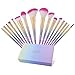 Docolor 16PCS Makeup Brush Set Synthetic Powder Makeup brushes Professional Foundation Eyeshadow Blending Blush Brush Glitter Cosmetic Kit