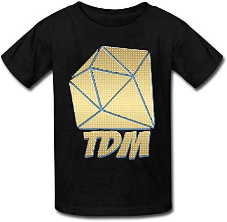 Youth Boys & Girls TDM Design Short Sleeve T-Shirt Black Small