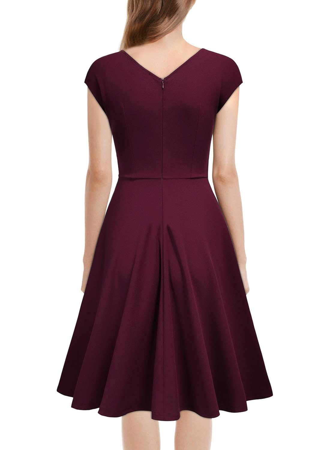 Miusol Damen 50er Vintag Style Swing A-Linie Kleid