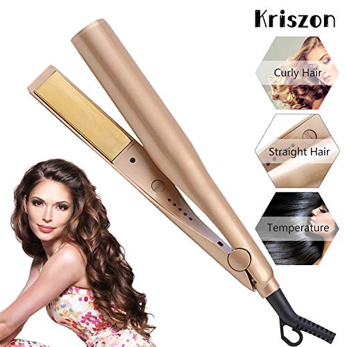 Flat Iron for Hair Curling Irons Hair Straightener Twist 2-in-1 Hair Curlers & Straightening Iron Hair Styling Tools Dual Voltages Travel Professional Salon Curling Iron Set, Dry and Wet Dual-use