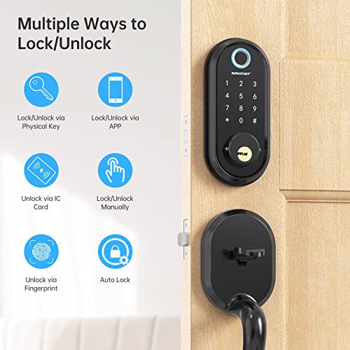 Smart Lock, Keyless Entry Door Lock for Front Door, Fingerprint