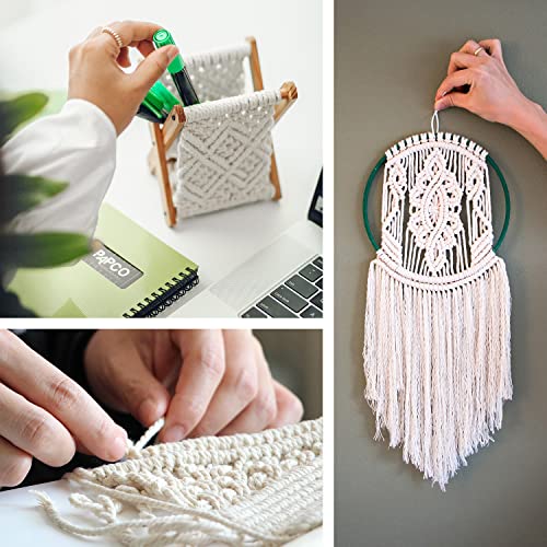 Macrame Kits for Adults Beginners 3mm x 220yards Natural Cotton Macrame, Home Decor with 200 Meters Macrame, Minimalist Boho Decor Unique Gift for Her