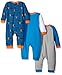 Disney Baby Tigger Coveralls, Blue, 9 Months (Pack of 3)
