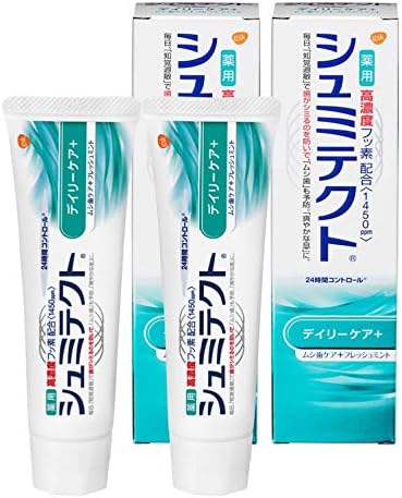医薬部外品 薬用シュミテクト デイリーケア 高濃度フッ素配合 1450ppm 90g 2個セット 在庫あり 歯磨き粉 知覚過敏予防