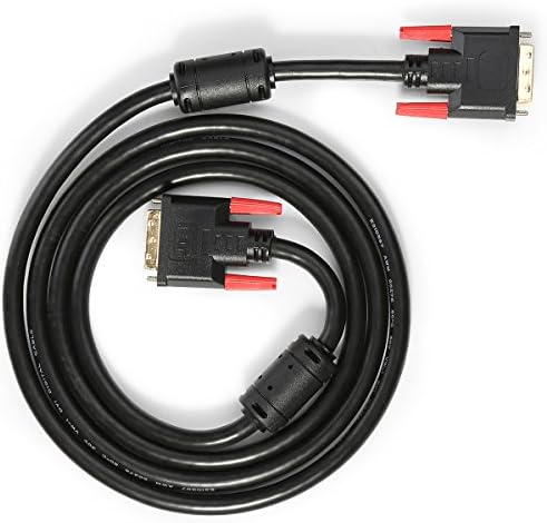 Infinnet DVI-D Dual Link Cable 6ft, Premium DVI-D Male to Male Computer Video Cord, DVI-D Dual Link 24+1 M-M Monitor Cable, 28AWG Shielded Wire With Gold Plated Connectors - 6 Feet Black