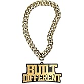 TrophySmack 'Built Different' Turnover Chain, Chrome Gold/Black | Chrome Gold and Black Acrylic. 35 in Chain, Sideline and Locker Room Celebration Prize. Hype Included