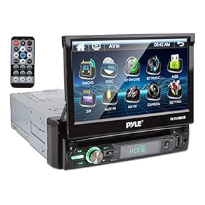Pyle Single DIN Head Unit Receiver – In-Dash Car Stereo with 7” Multi-Color Touchscreen Display – Audio Video System…
