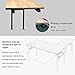 Need L Shaped Desk, Folding Computer Desk, 55 inches x 55 inches L Desk for Home Office, One-Step Assembly Foldable Table, Teak and Black