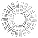 40 Pieces Swimsuit Bra Hooks Bra Strap Hook Replacement Bra Strap Slide Hook Metal for Swimsuit Tops and Lingerie, 2 Sizes (18 mm, 25 mm, Black, Silver)