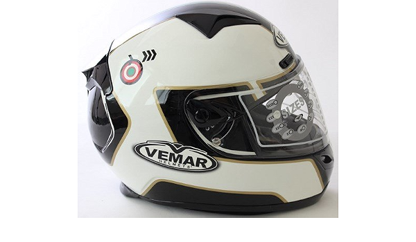 Amazon.es: VEMAR casco Full Face ECLIPSE negro-blanco tamano : XXS