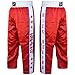 Farabi Muay Thai Trouser Kickboxing Trouser Mix Martial Arts Clothing Kick Boxing Cage UFC Muai Thai Bottom (Large, Red)