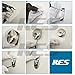 KES BCL200 SUS304 Stainless Steel Retractable Clothesline Clothes Dryer with Adjustable Braided Nylon String Hotel Style, Polished