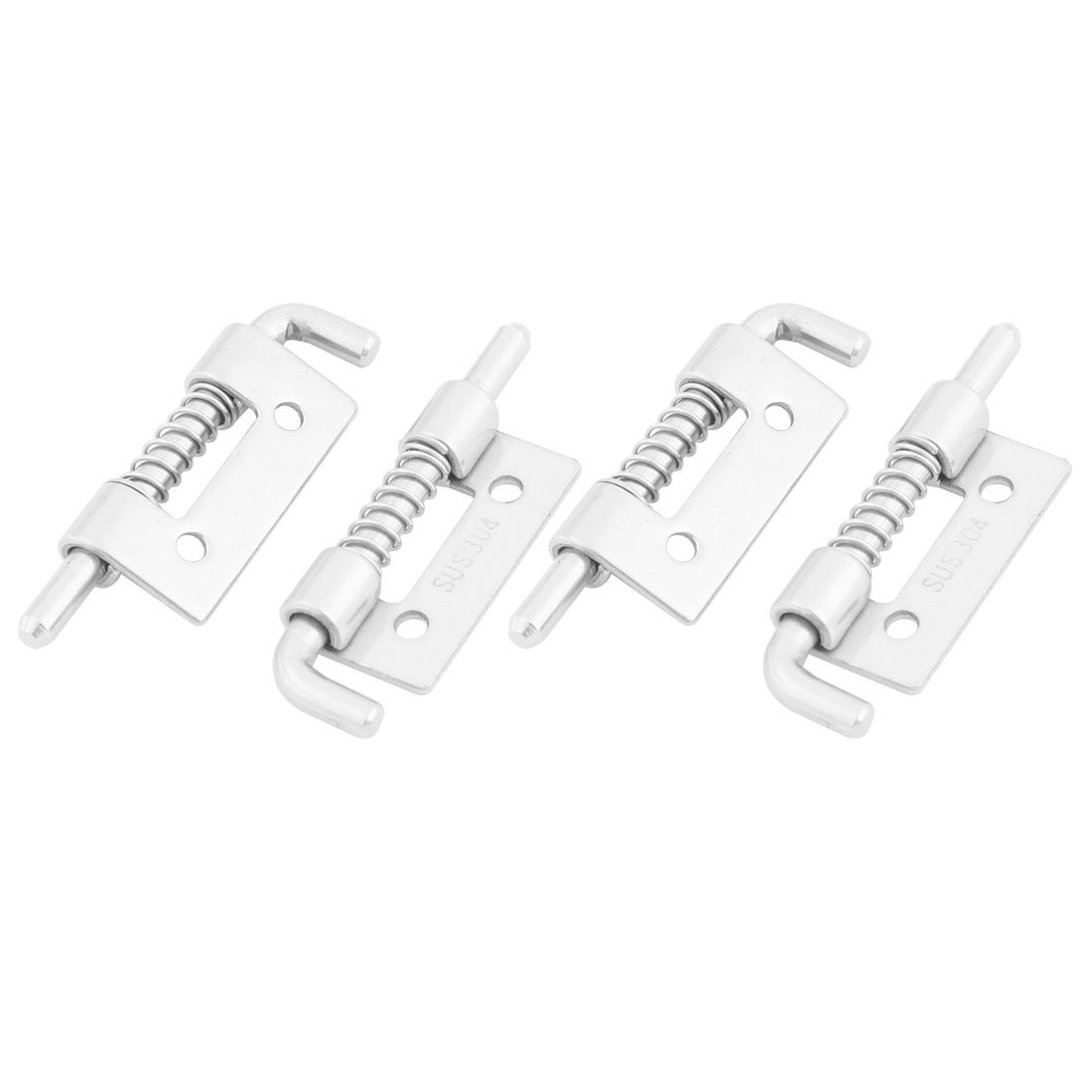 Sourcingmap 304 Stainless Steel Office Door Gate Spring Latch 2 Inch Length 4pcs Silver Tone