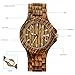 Topwell Wooden WristWatches Date Wood Watch Adjustable Wood Band Wristwatch Zebra Wood Watches