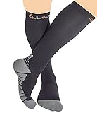 Compression Socks 20-30 mmHg - Recovery Socks for Men and Women - Best For Athletic Sports,Running, Suits Nurses, Maternity Pregnancy , Flight Travel or Everyday Use - 1 Pair - by LeLaPro (Large)