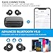 Bluetooth Wireless Earbuds, Bluetooth Headset Wireless Earphones IPX7 Waterproof Bluetooth 5.0 Stereo Hi-Fi Sound with 2200mAh Charging Case (Black)