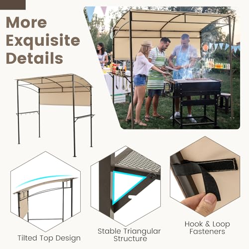 TOOLSEMPRE Grill Gazebo Review: 7.8x4.4 FT BBQ Shelter With Metal Shelves & Hooks image 11
