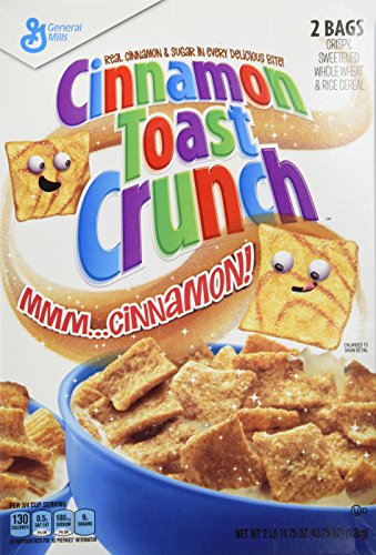 Cinnamon Toast Crunch Cereal 2 Bags, 43.75oz box by General Mills