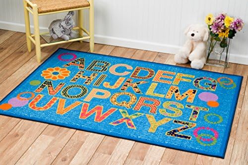 ABC RUG Educational Kids Area Rug-4'x6' Actual RUG Size Is 3'.11''x5'.5'' Nice Size - Printed Area Rug with Non Skid Backing 47 Inch X 65 Inch