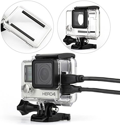 WiserElectronic Side Open Skeleton Housing compatible with GoPro Hero4 Hero3+ cameras With Waterproof backdoor and lens