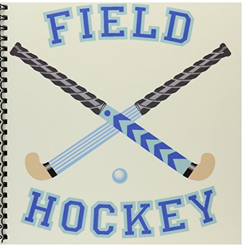 3dRose db_116293_1 Blue and Aqua Field Hockey Sports Design-Drawing Book, 8 by 8-Inch