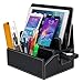 MobileVision Charging Station & Compatible Adapter for Apple Watch Charger, Organize Phones Tablets Tech Gear & Laptops, Executive Stand w/Compartments, Black