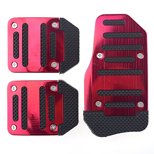 ChiTronic 3 PCS Car Accelerator Brake Clutch Padel Anti-slip Covers,Rose Color