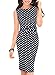 Women Pencil Dress Wear to Work Office Casual Sleeveless Knee Length Vintage Dot BK191 (6（Medium）, Blue)