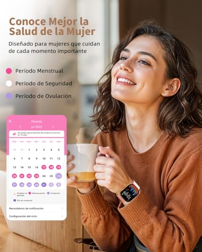 STARFLY Smartwatch con Llamadas, Reloj Inteligente Mujer con 3 Correas, Función Femenina/24H Pulsometro/SpO2/Monitor de Sueño/120+ Modos Deportivos,Smartwatch Mujer IP68 Android iOS Dorado Regalo