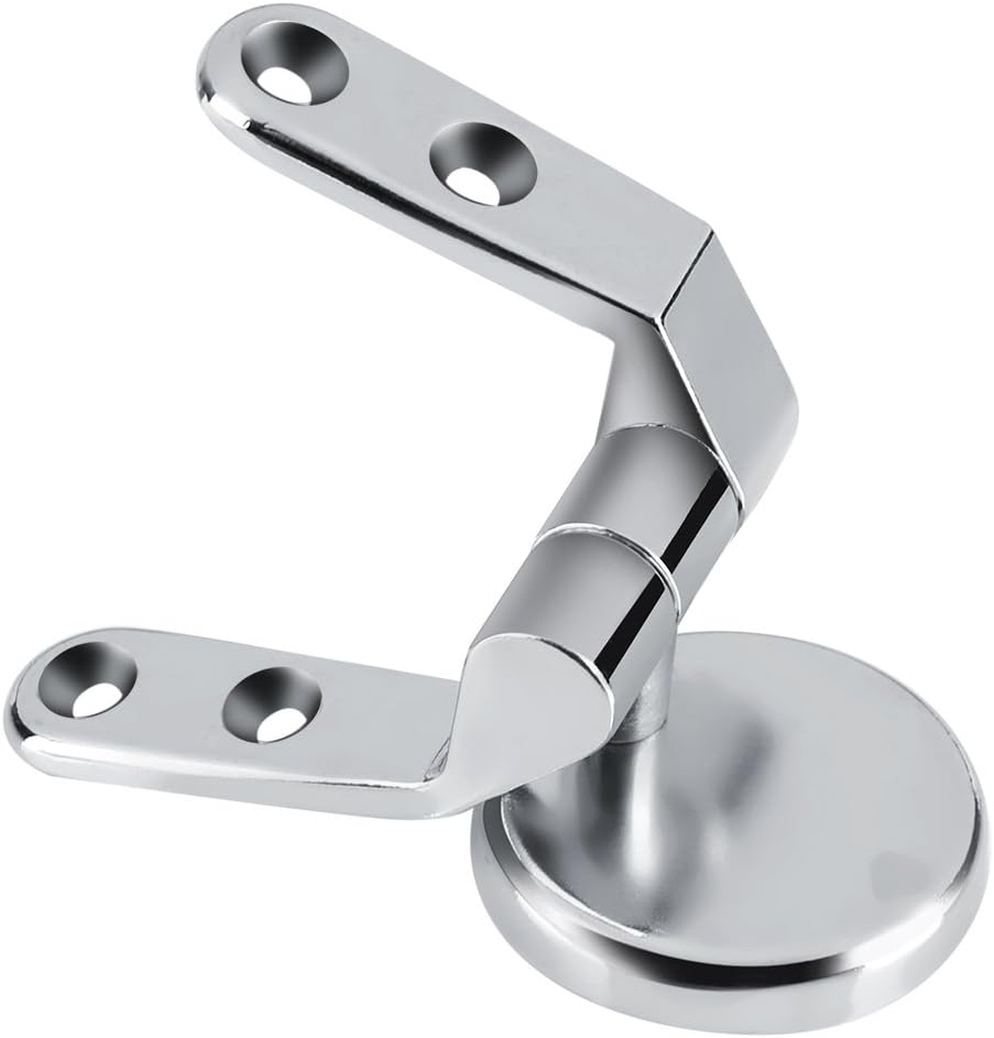 Chrome Toilet Seat Hinges 2Pcs Chrome Finished Bathroom Replacement Hinges with Fittings for Home Hotel Wood Toilet Seats - Image 3