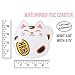 High Quality Japanese Lucky Cat Ceramic Teacup Mug Glass - comes with Lid and Spoon (Red)