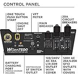 Westinghouse WGen7500 Portable Generator with Remote Electric Start - 7500 Rated Watts & 9500 Peak Watts - Gas Powered - CARB Compliant - Transfer Switch Ready