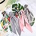 15 Pieces Hair Scrunchies Ribbon Hair Tie Elastic Hair Bands Ponytail Holder Vintage Hair Accessory for Women Girls Dressing